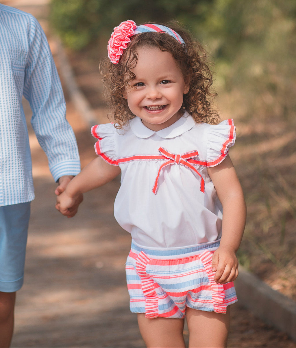 SS26 Rochy Baby Girls Neon Striped Jam Pant Set