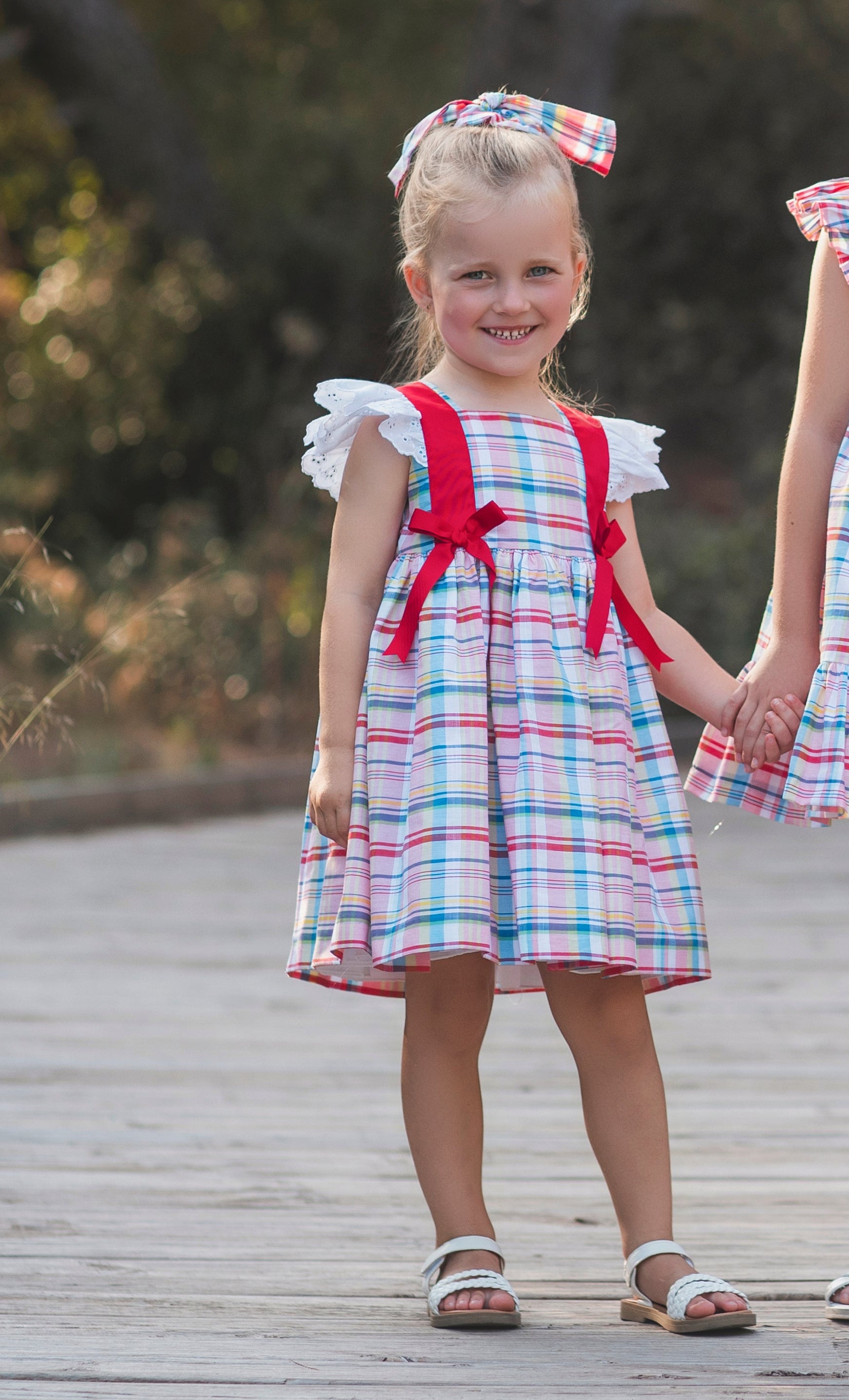 SS26 Rochy Girls Check Dress with Bow Detail