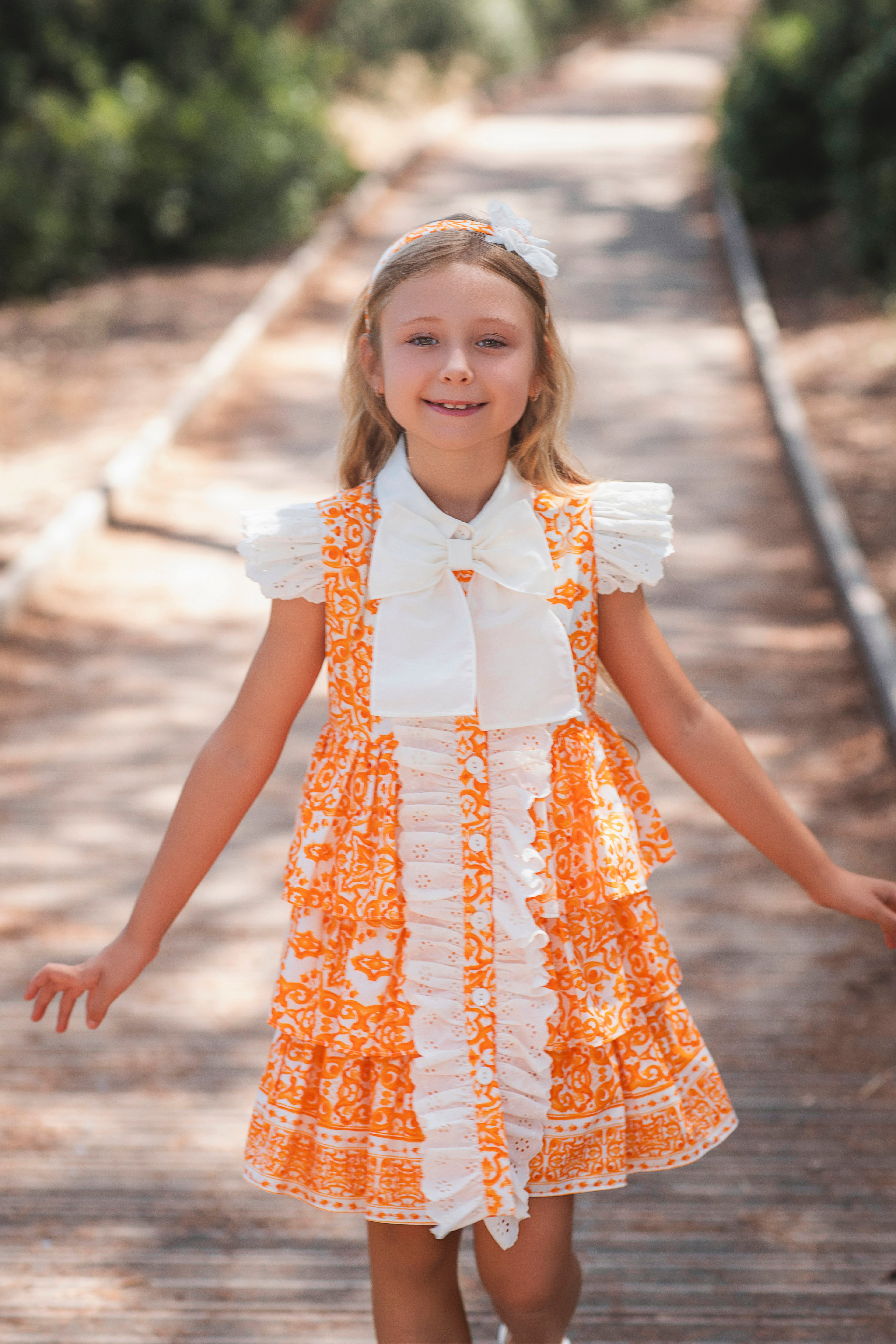 SS26 Rochy Orange Ruffle Dress