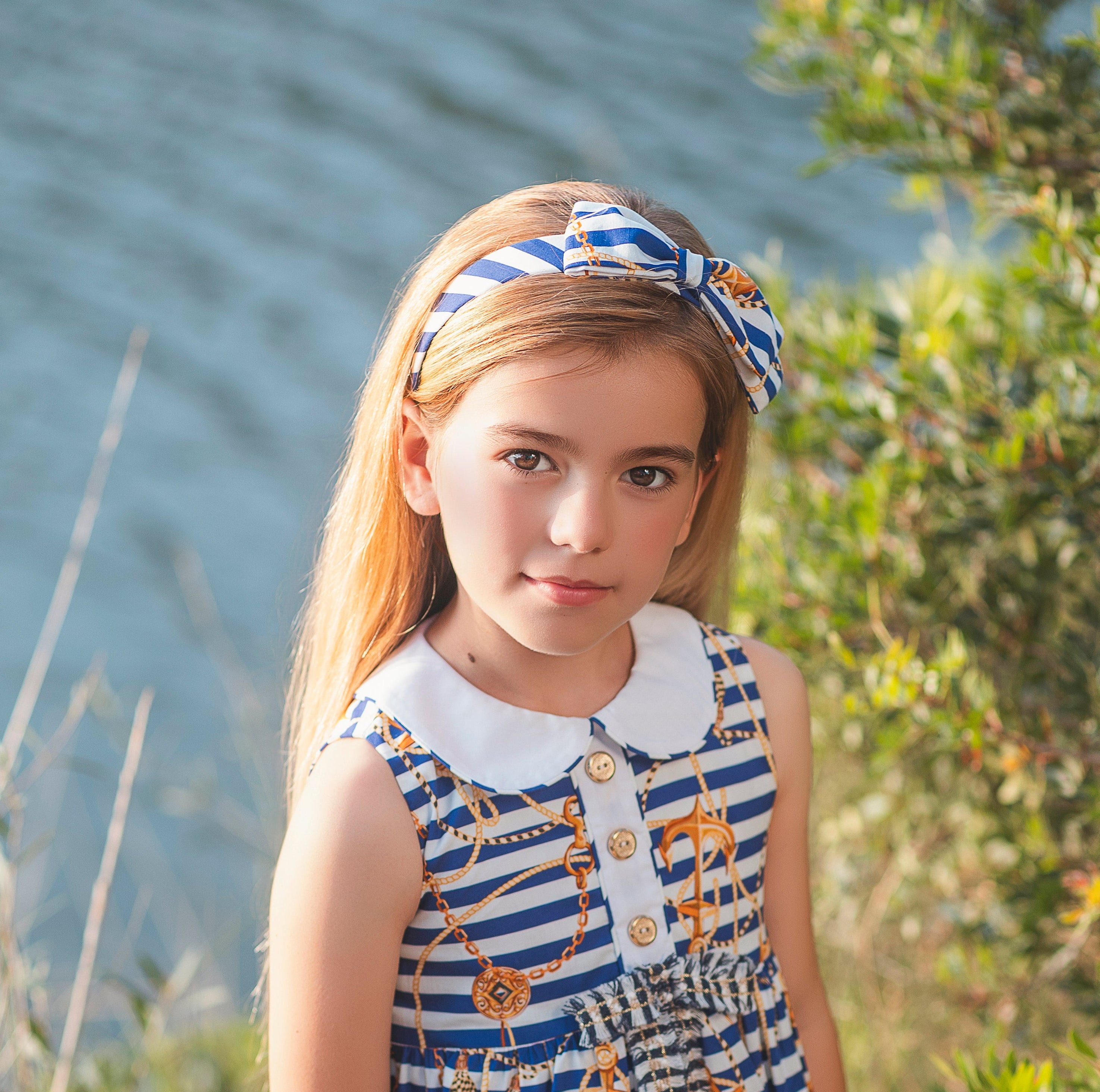 SS26 Rochy Anchor Blue Stripe Headband