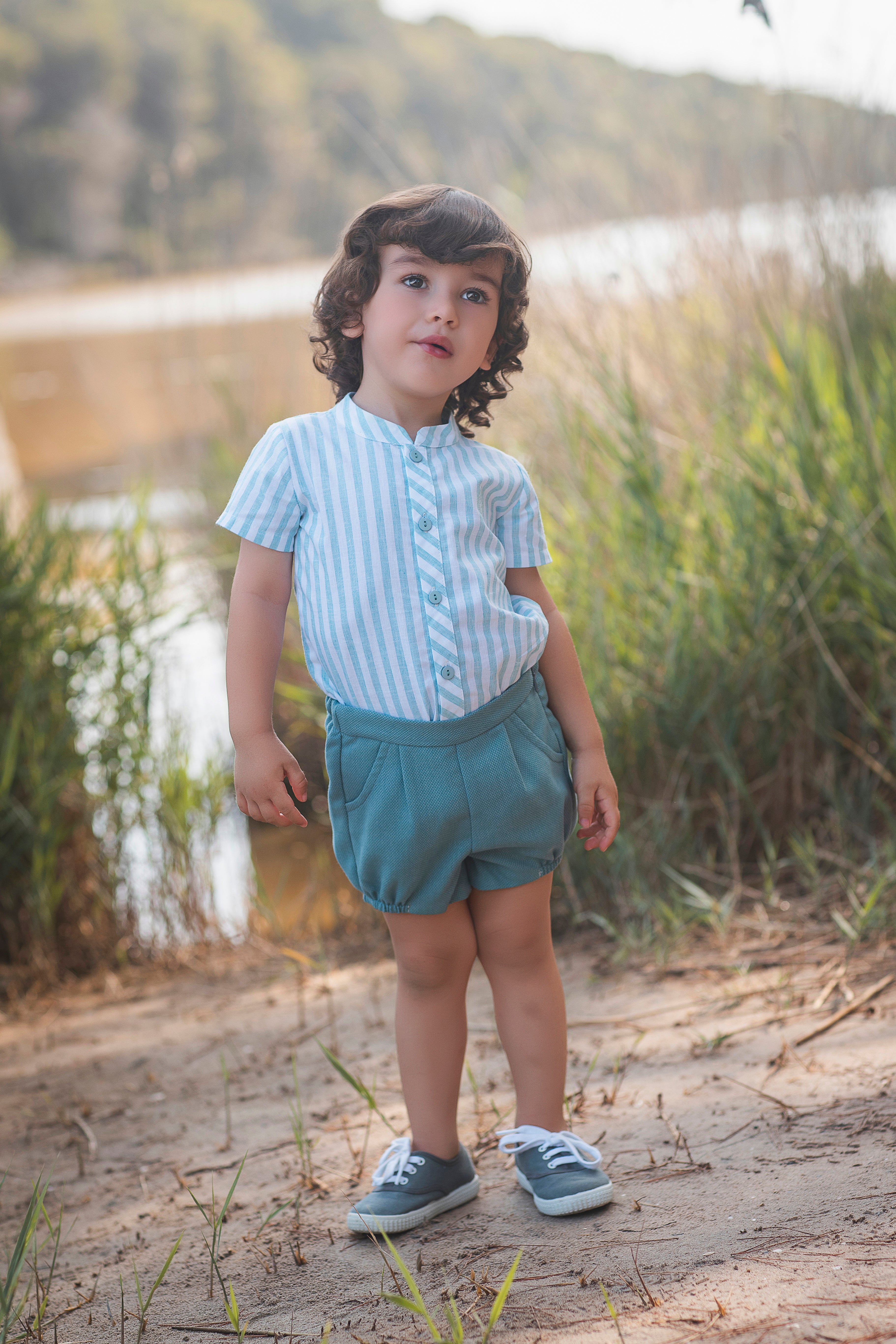 SS26 Rochy Boys Striped Shirt and Bloomer Short Set