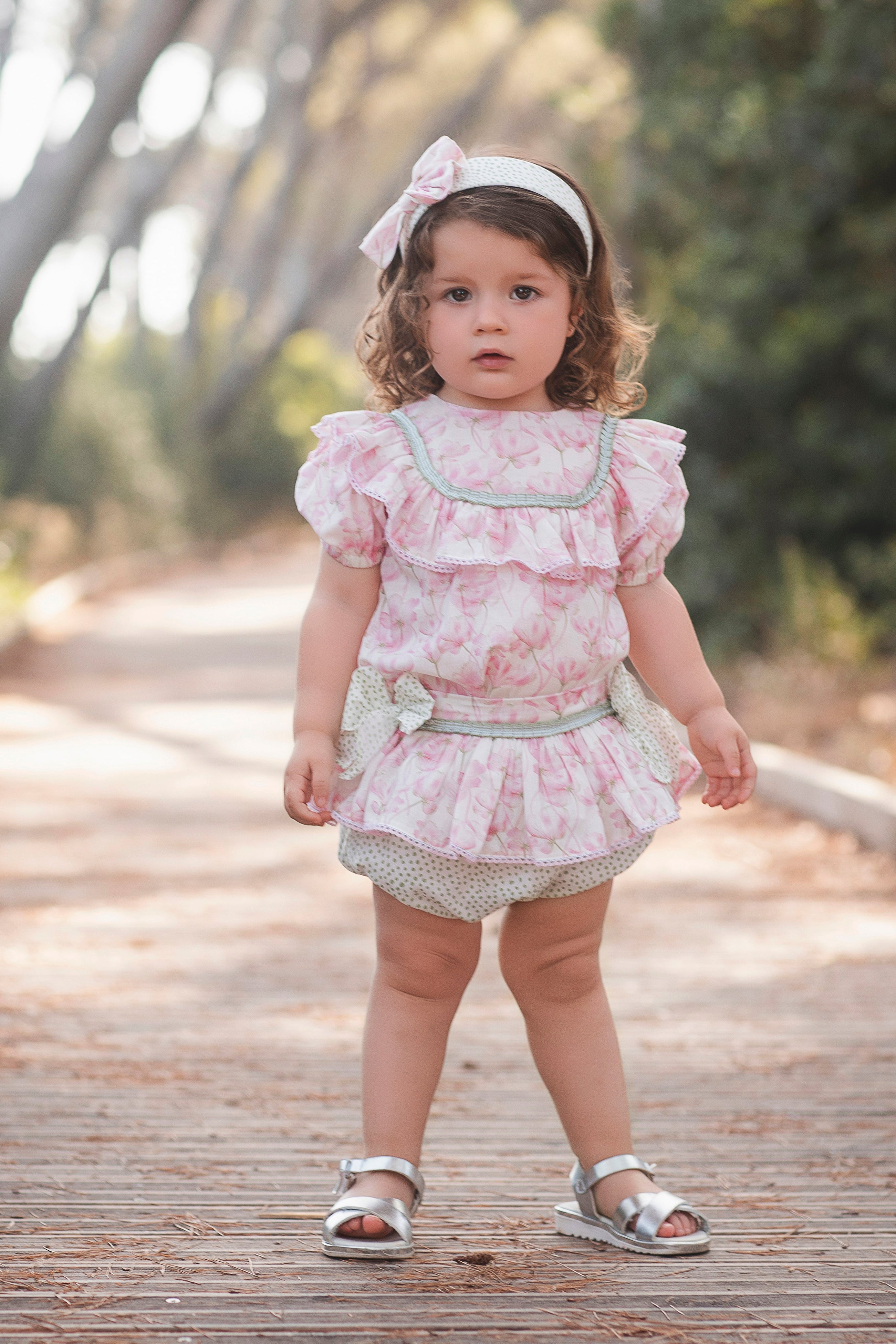 SS26 Rochy Baby Girls Pink Floral Jam Pant Set
