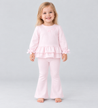 AW26 Pastels & Co Girls Pink Flares Set - Moana