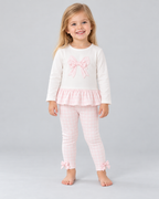 AW26 Pastels & Co Girls Pink Heart Leggings Set - Miranda