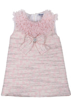 SS26 Naxos Girls Pink Jacquard & Tulle Dress