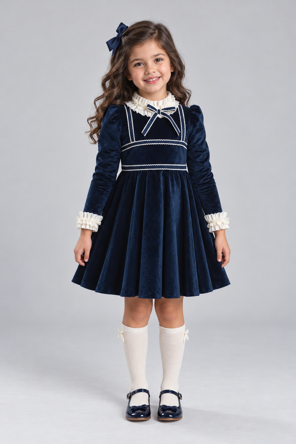 AW26 Rochy Girls Navy Dress