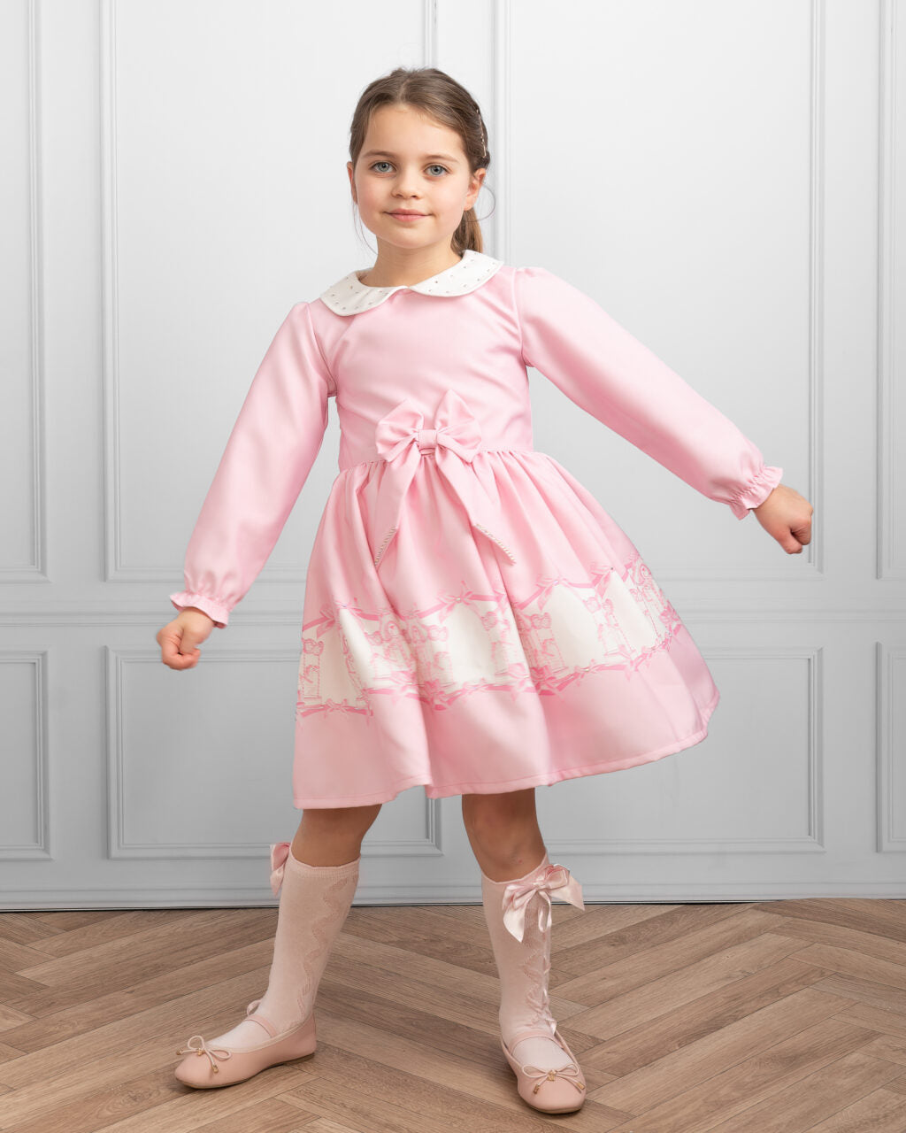 Caramelo Kids Girls Pink Carousel Dream Dress