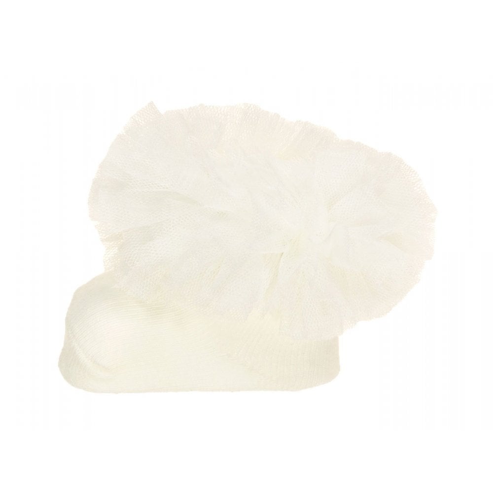 Baby Girls Tutu Ankle Socks - Ivory
