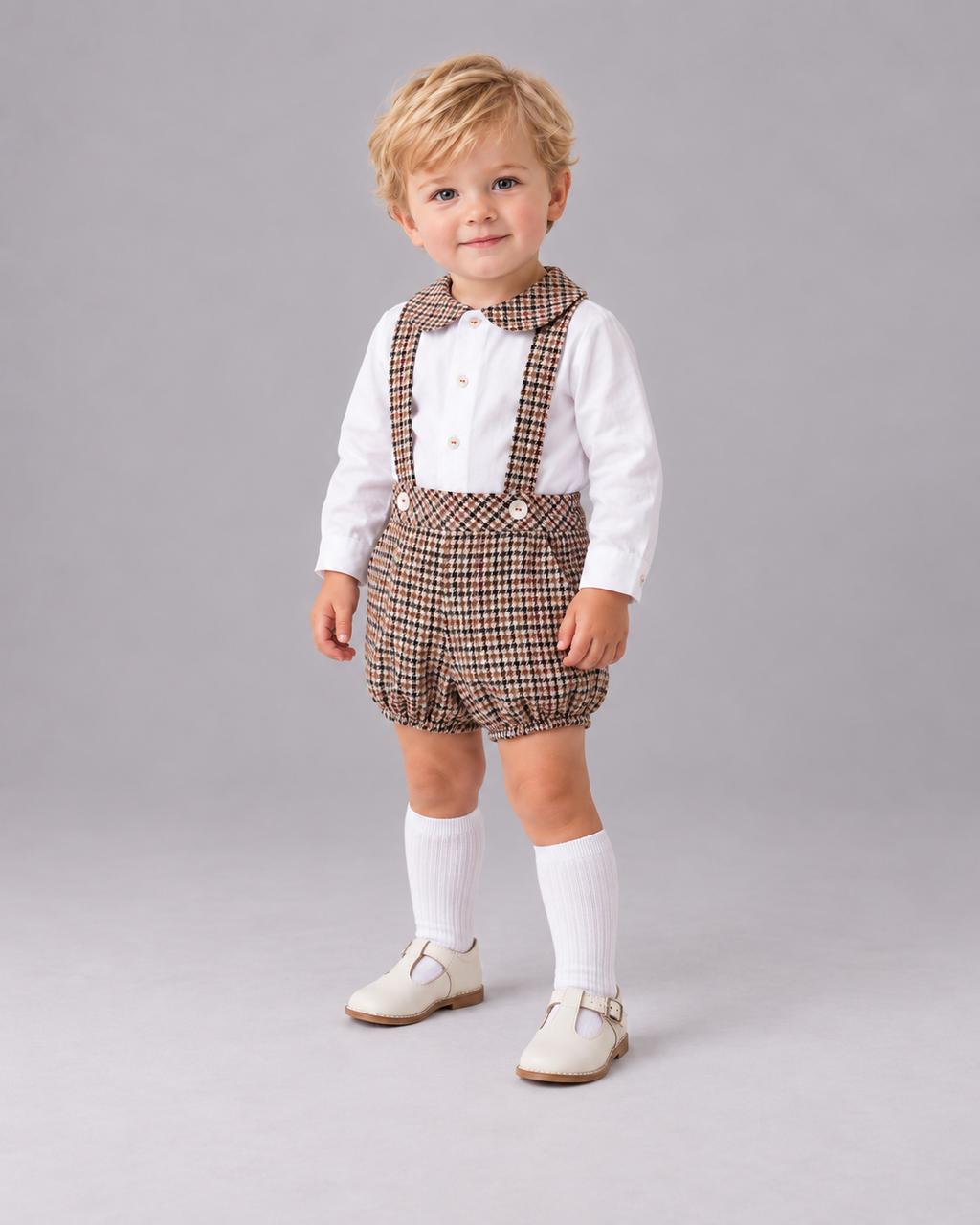 AW26 Deolinda Boys Balmoral Check Two-Piece Set