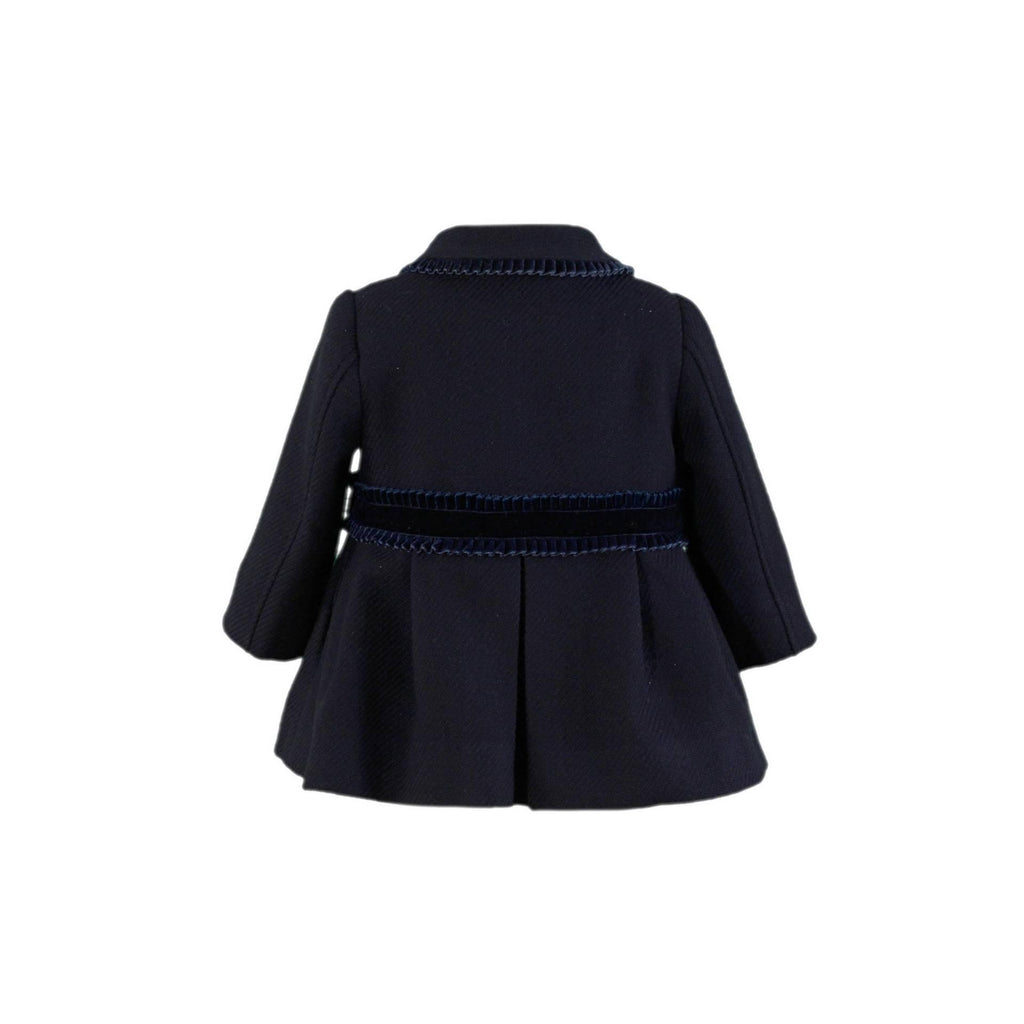 Miranda Navy Coat with Matching Bonnet