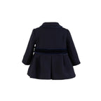 Miranda Navy Coat with Matching Bonnet