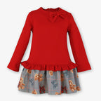 AW26 Miranda Girls Red Teddy Bear Dress