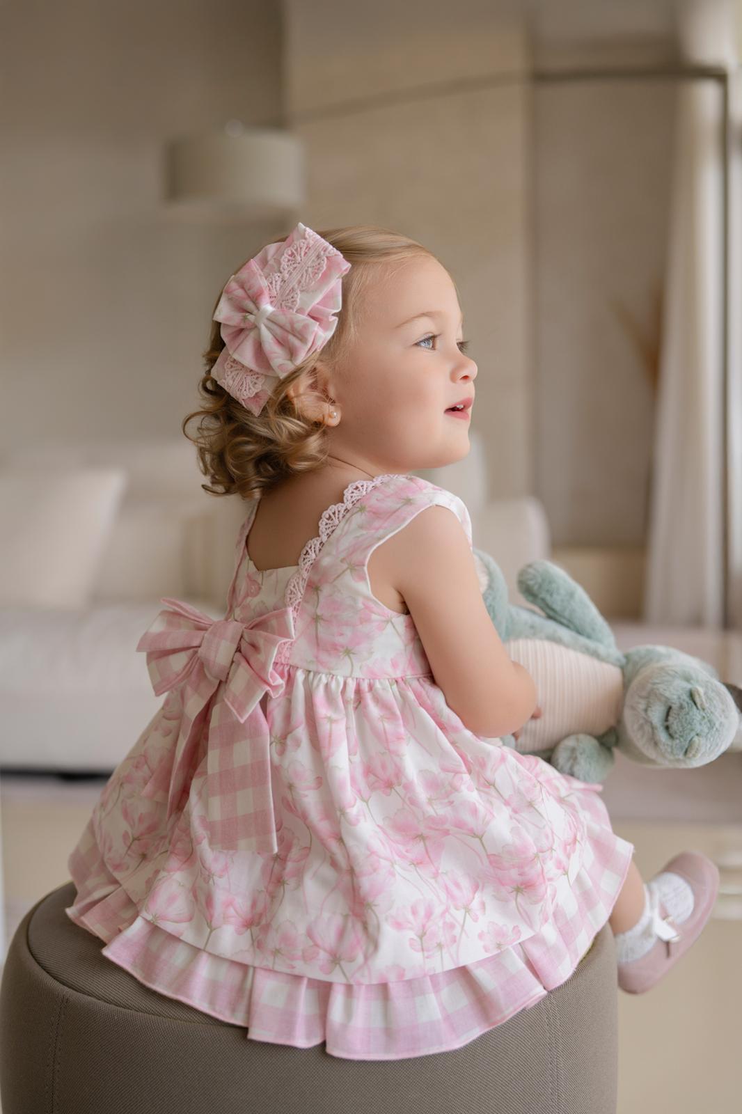PRE ORDER SS26 Miranda Baby Girls Pink Floral Dress