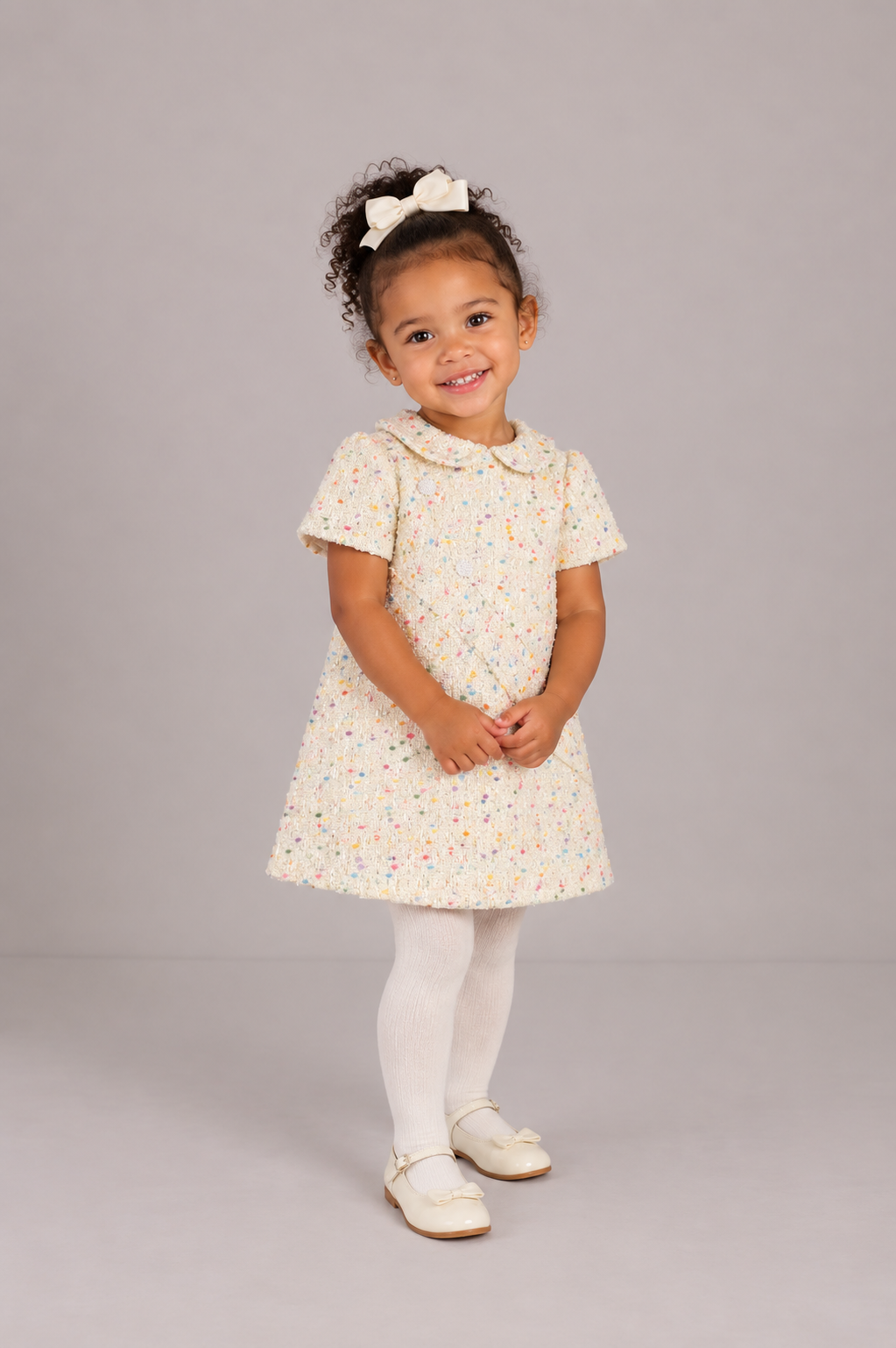 AW26 Chic by Deolinda Multi Coloured Tweed Dress