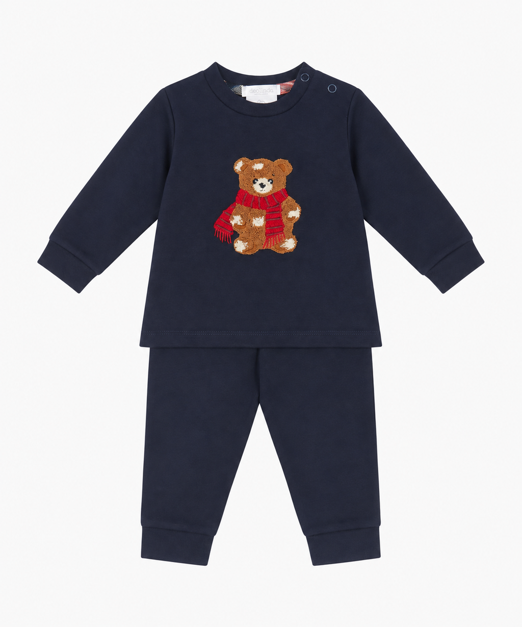 AW26 Deolinda Boys Navy Teddy Bear Tracksuit
