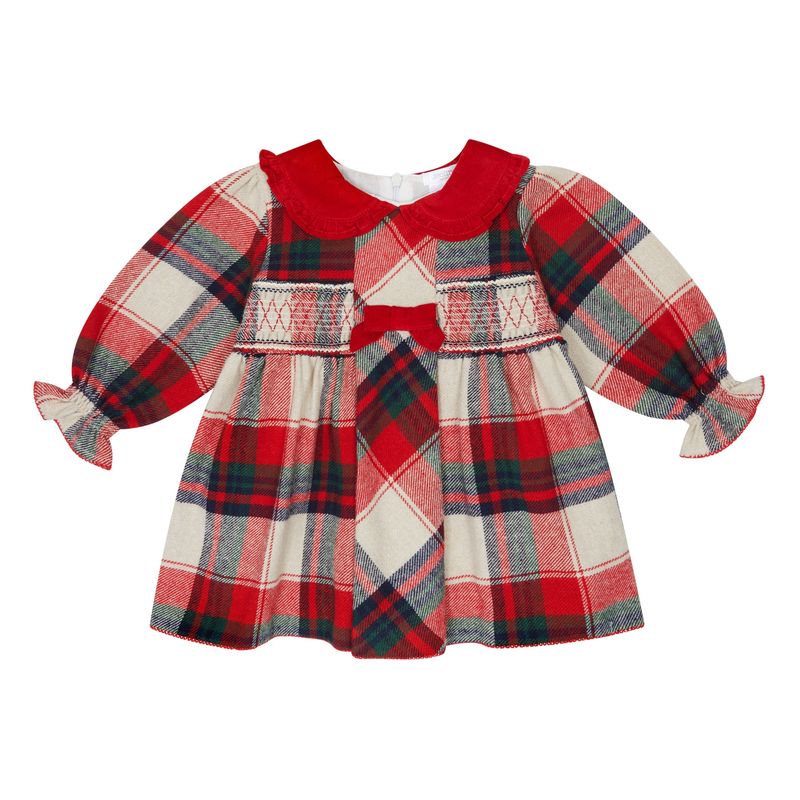 AW25 Deolinda Girls Red Tartan Dress