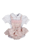 SS26 Naxos Girls Shirt & Pink Jacquard Romper