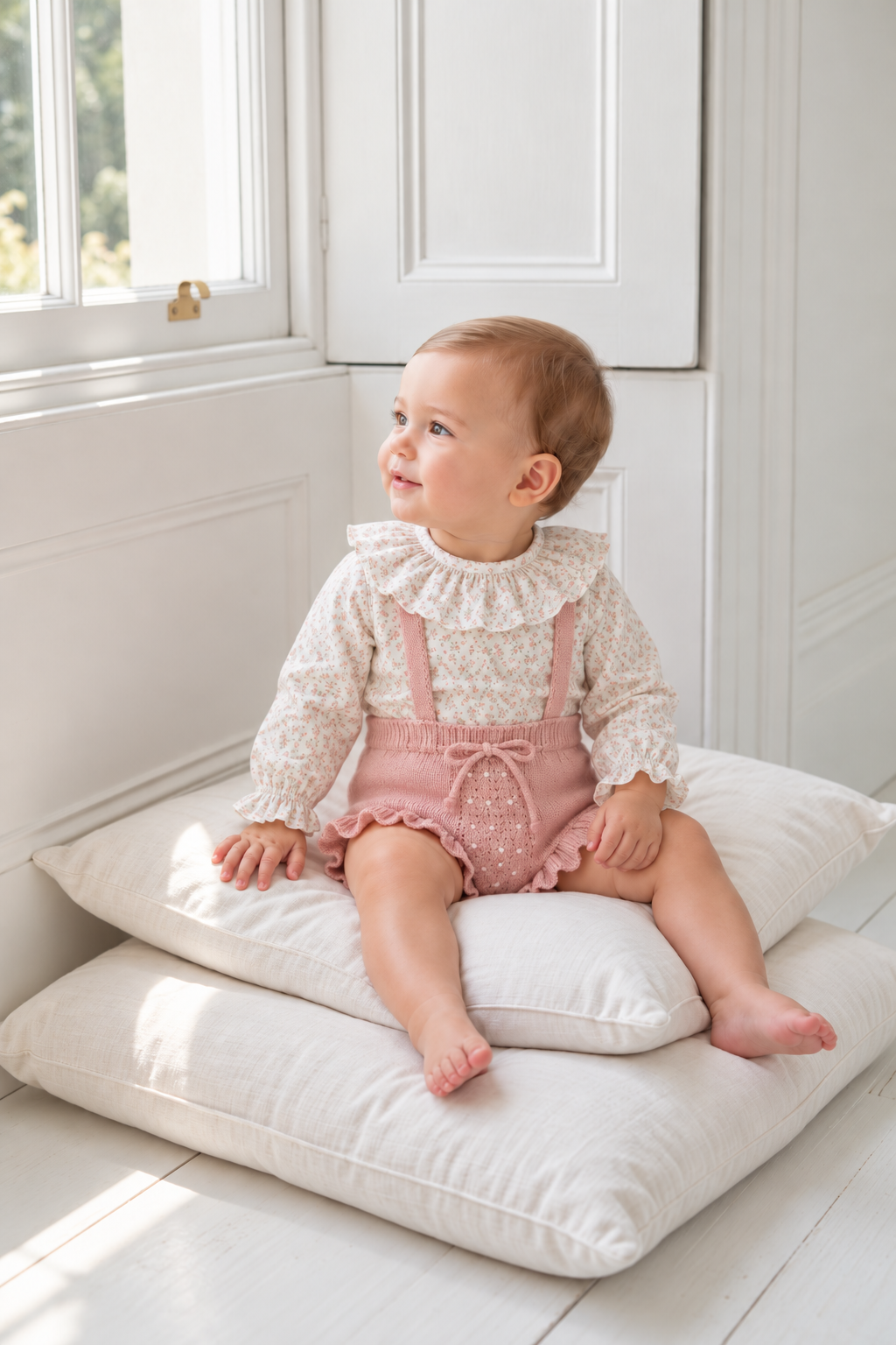 AW26 Mac Ilusion Baby Girl Pink Knitted Set
