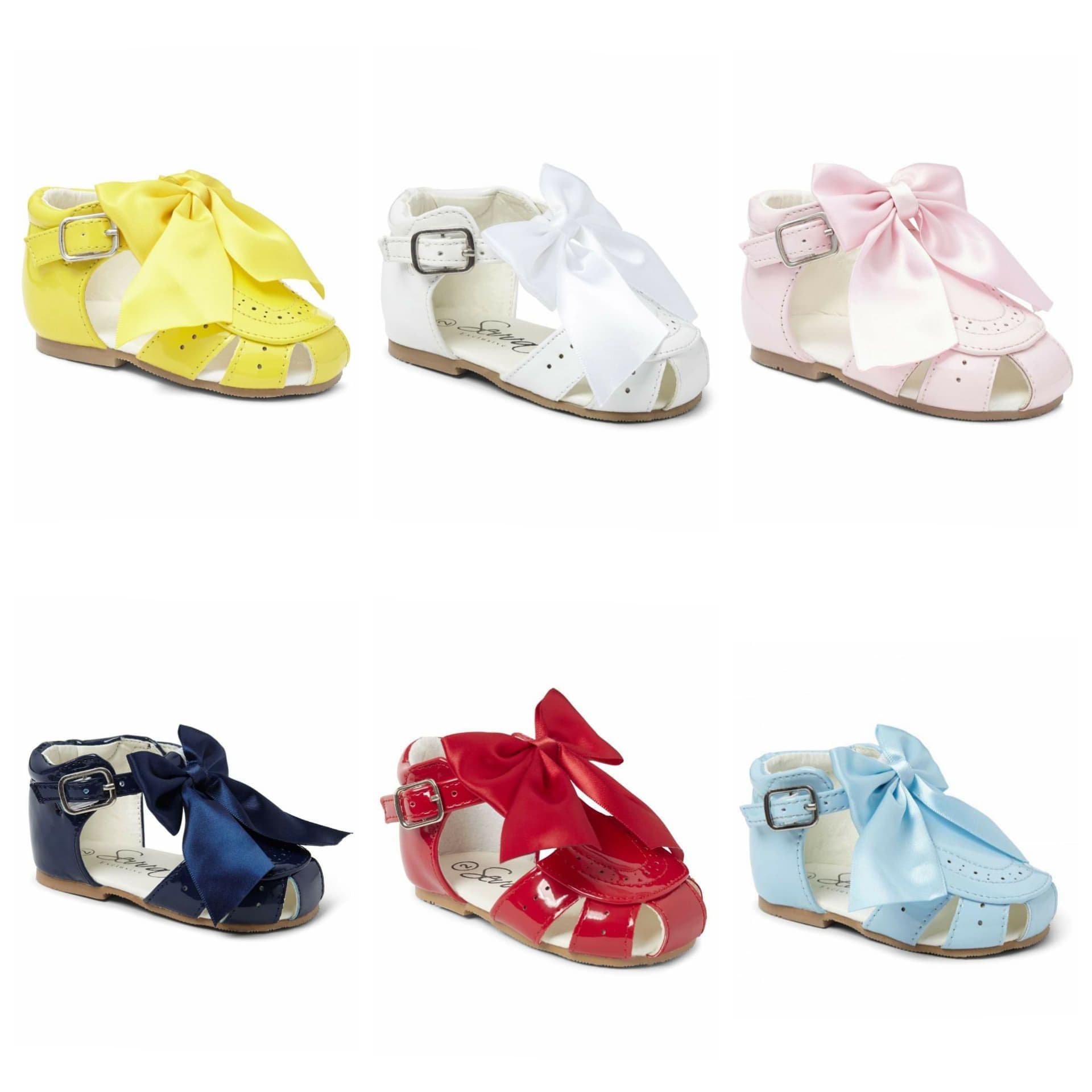 Sevva Girls Satin Bow Sandal 6 COLOURS - Terri
