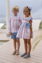 Miranda SS26 Boys Striped Shirt and Shorts Set