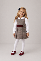 AW26 Deolinda Girls Balmoral Pinafore Two-Piece Dress Set