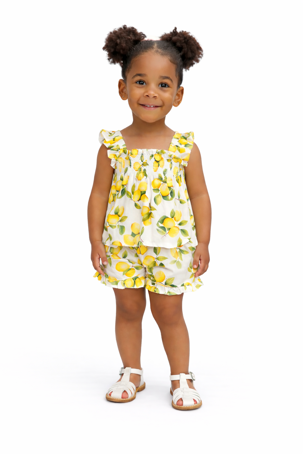 SS26 Deolinda Girls Lemon Short Set