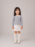 AW26 Deolinda Knit Top & Check Skirt Set