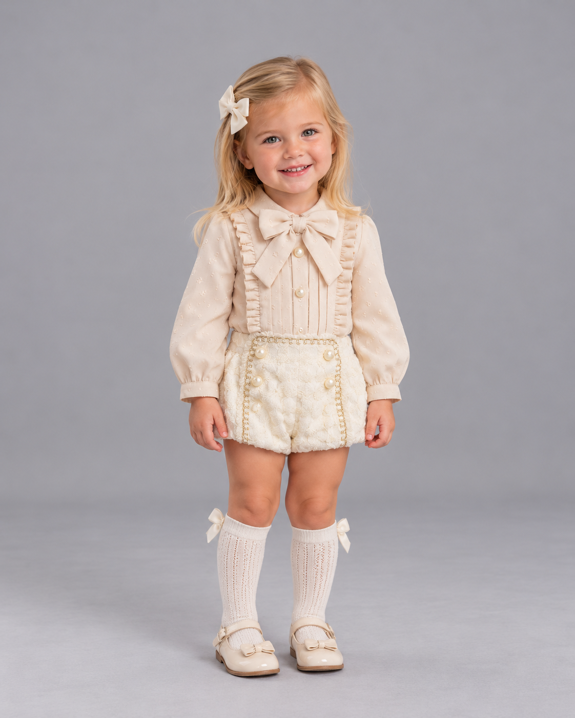 AW26 Rochy Girls Cream 2 piece set