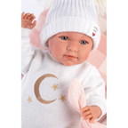 Crying Newborn Doll with Pink Bed Cushion 42cm