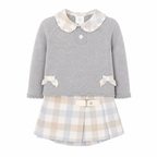 AW26 Deolinda Knit Top & Check Skirt Set