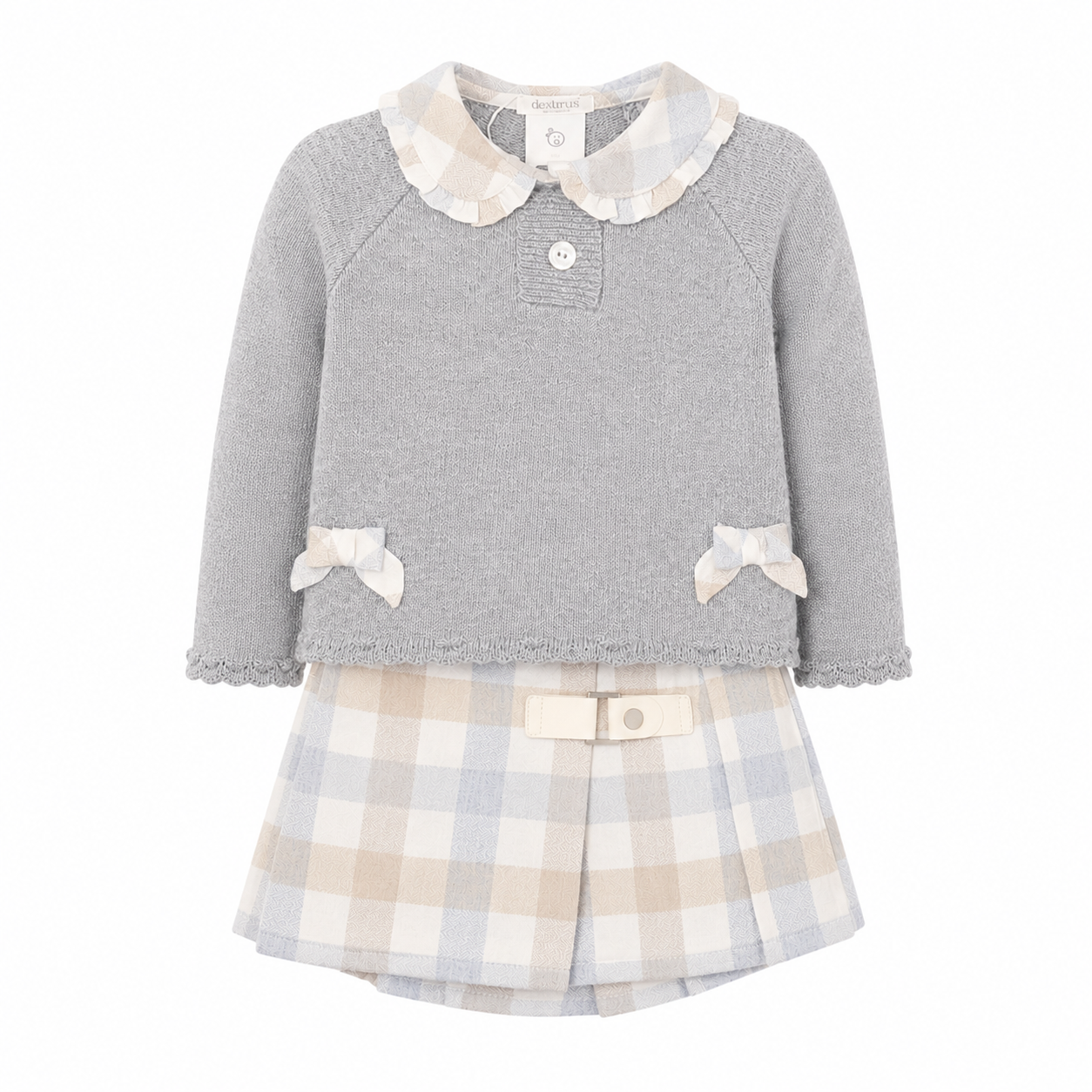 AW26 Deolinda Knit Top & Check Skirt Set