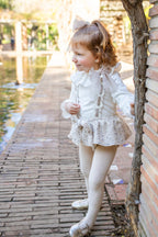 PRE ORDER AW25 Naxos Beige Tweed Girls Jam Pant Set 7605