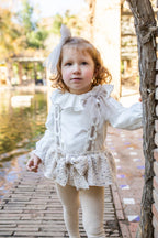 PRE ORDER AW25 Naxos Beige Tweed Girls Jam Pant Set 7605