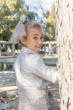 PRE ORDER AW25 Naxos Camel Tulle Girls Hair Bow