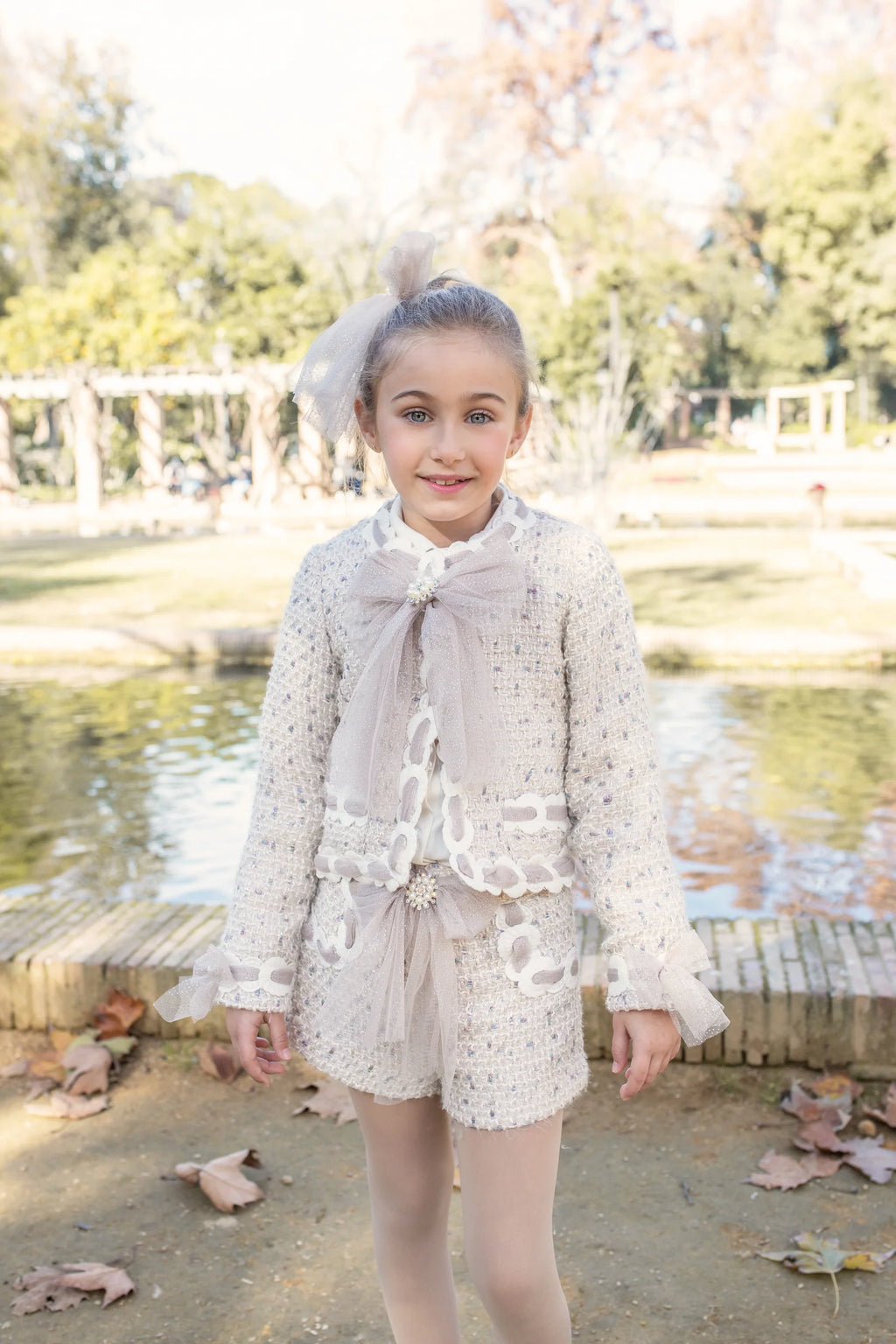 PRE ORDER AW25 Naxos Camel Tulle Girls Hair Bow