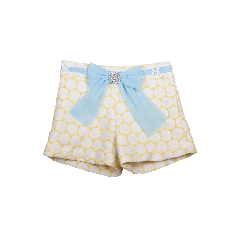SS26 Naxos Girls Yellow & Blue Tulle Short Set