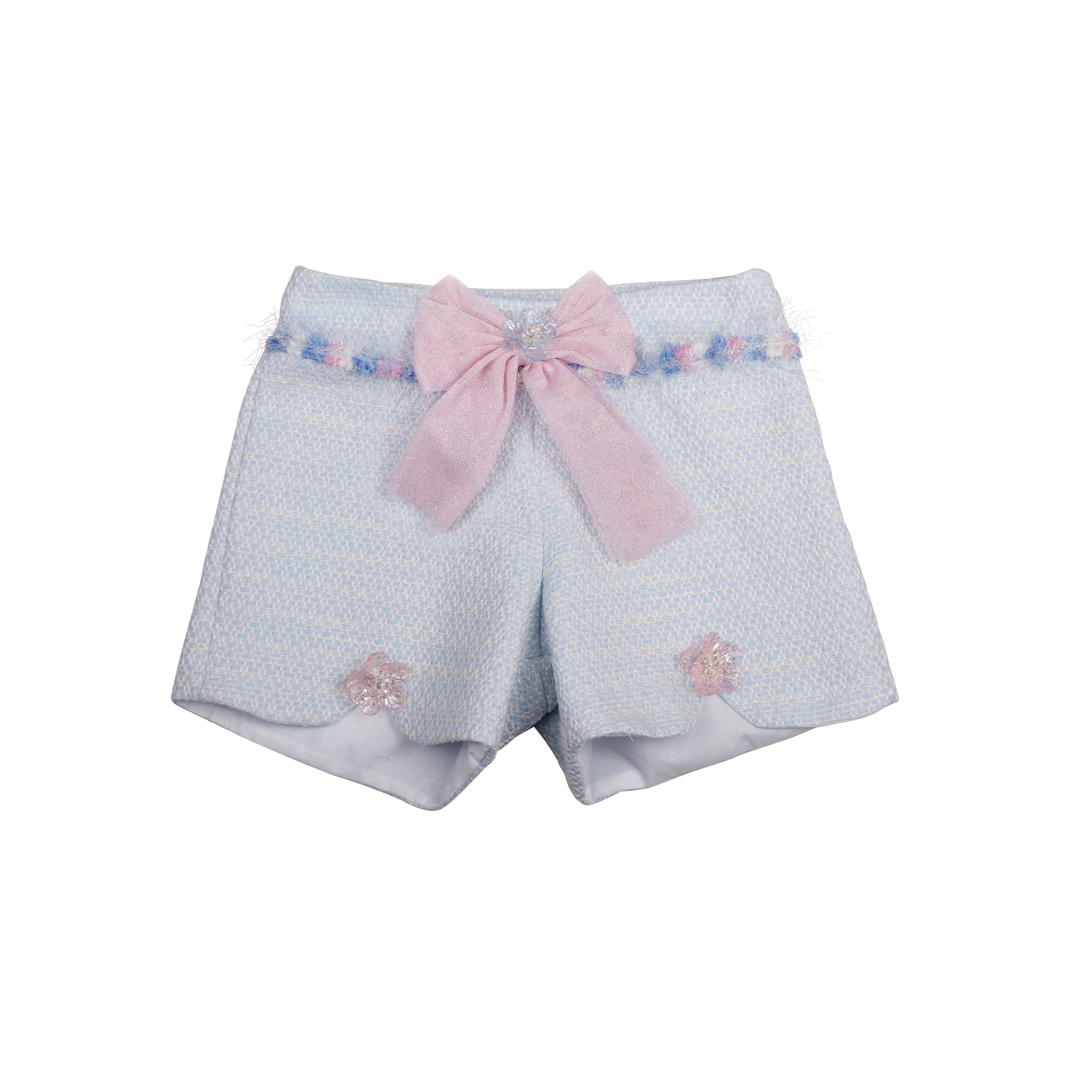 SS26 Naxos Girls Blue & Pink Tulle Short Set