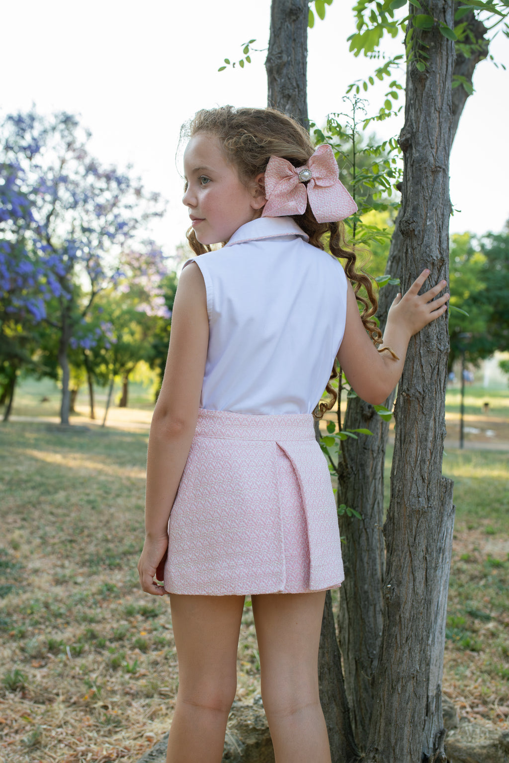 SS26 Naxos Girls Pink Skirt Set