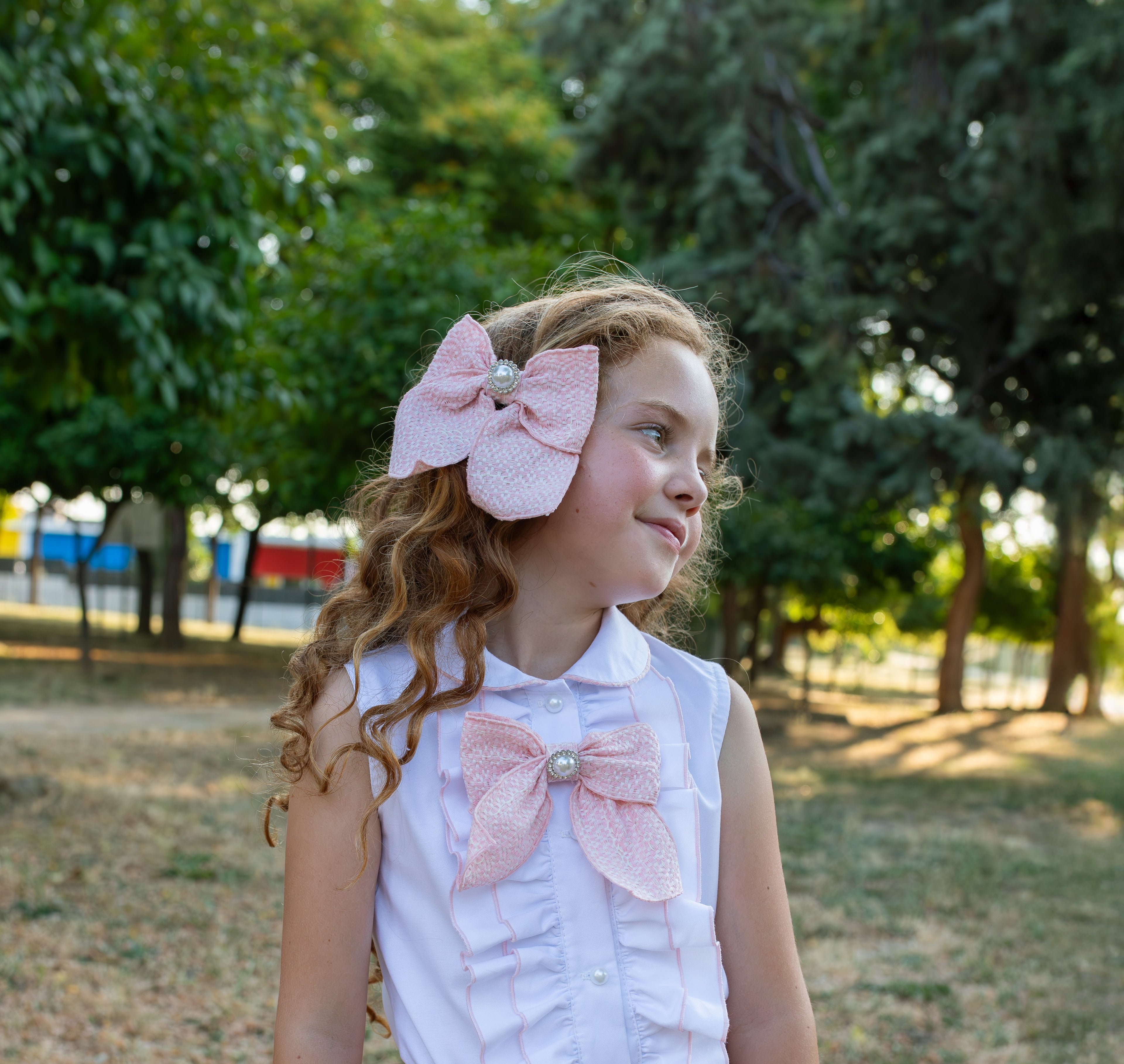 SS26 Naxos Girls Pink Hair Bow