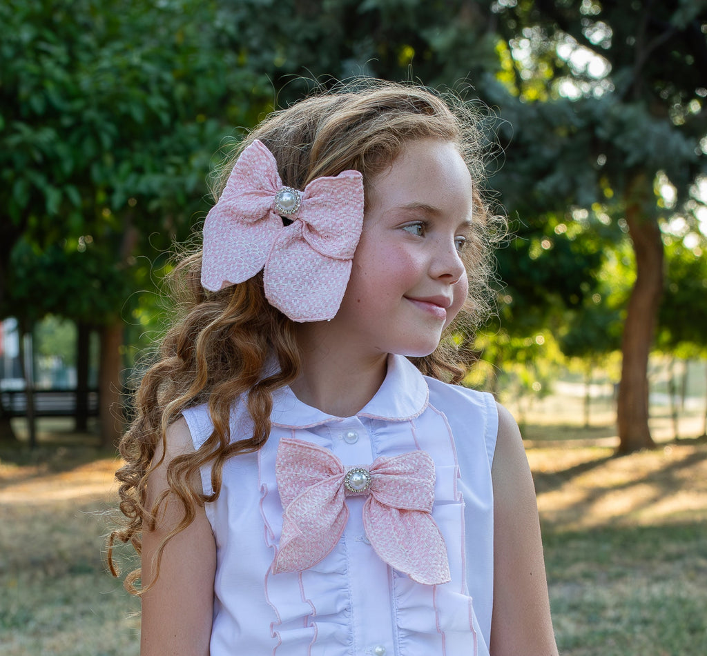SS26 Naxos Girls Pink Hair Bow
