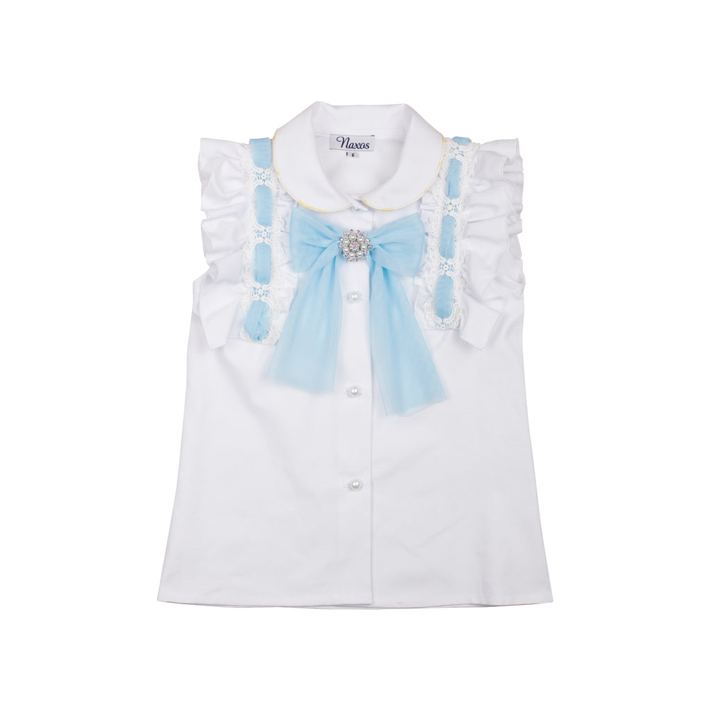 SS26 Naxos Girls Yellow & Blue Tulle Short Set