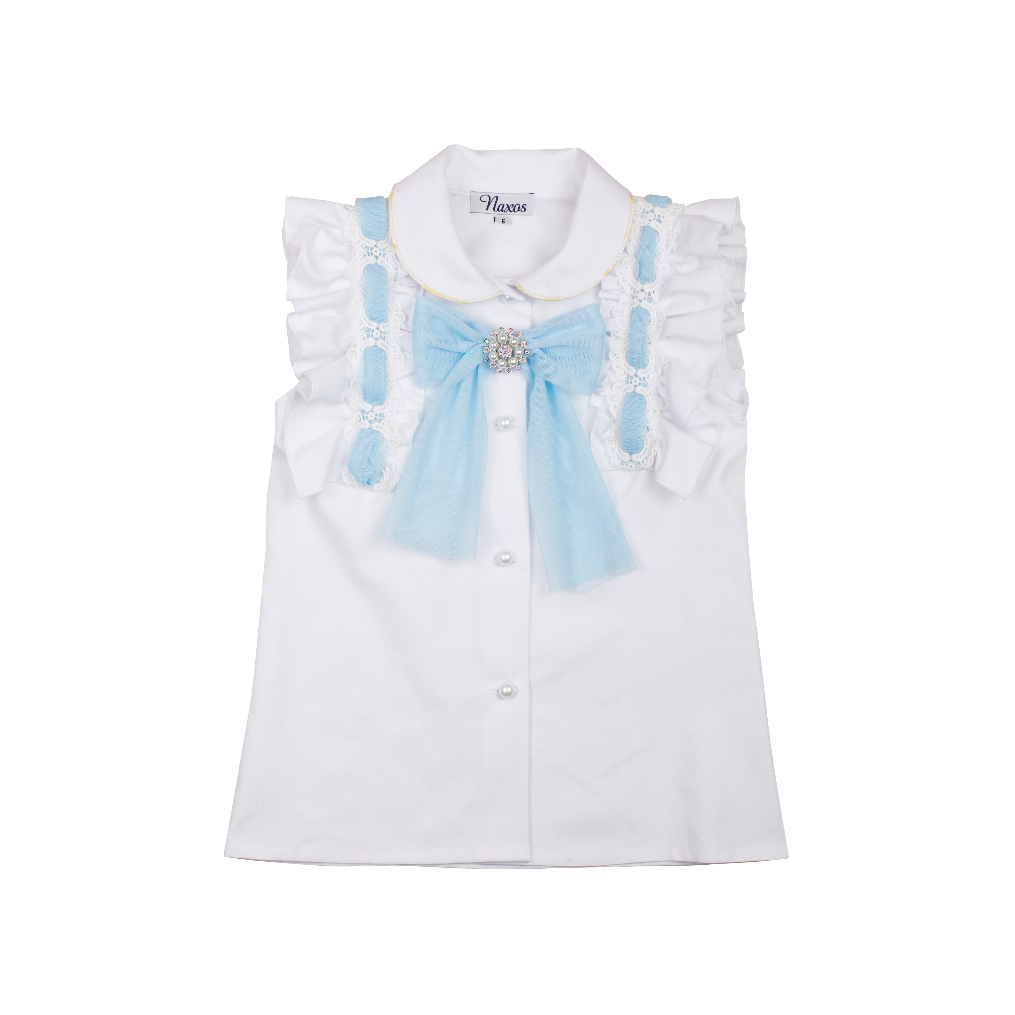 SS26 Naxos Girls Yellow & Blue Tulle Short Set