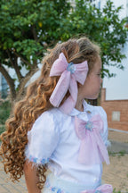 SS26 Naxos Girls Blue & Pink Tulle Short Set