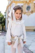 AW26 Naxos Pre Order Girls Multi-Colour Tweed Blouse & Bloomer Set