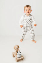 AW25 Patels & Co Boys Beige Dungaree Set Lawrie