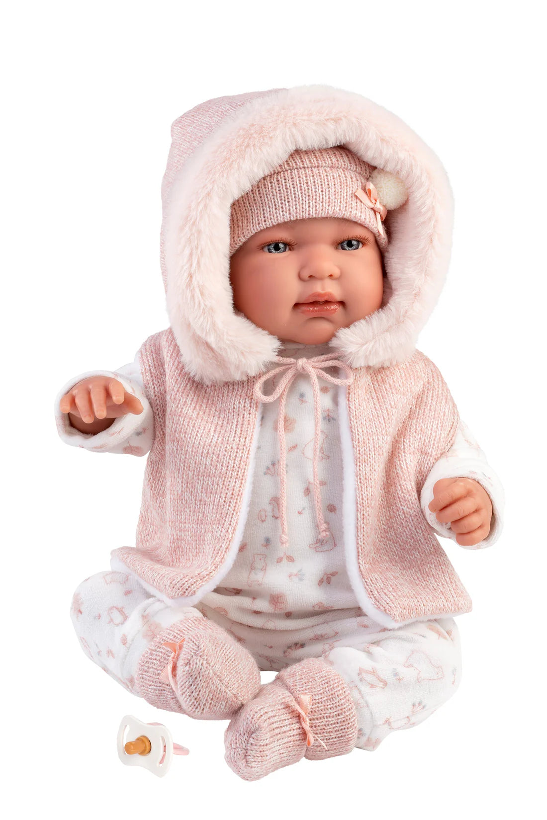 Crying Doll with Pink Outfit & Matching Accessories 44cm
