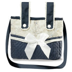 My First Reborn Folding Dolls Pram Navy with Matching Bag & Parasol