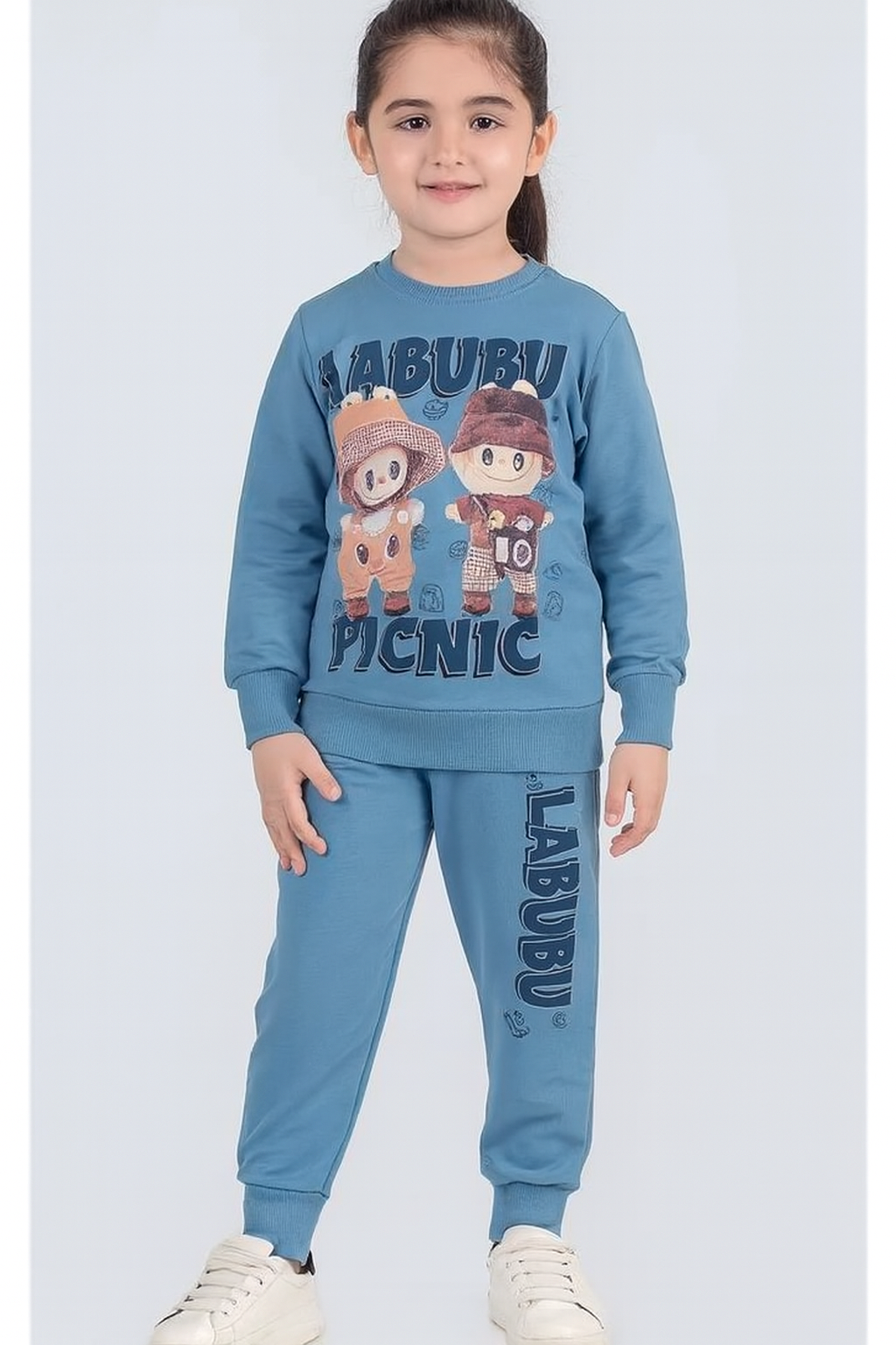 Unisex Labubu Style 2 Piece Tracksuit Blue