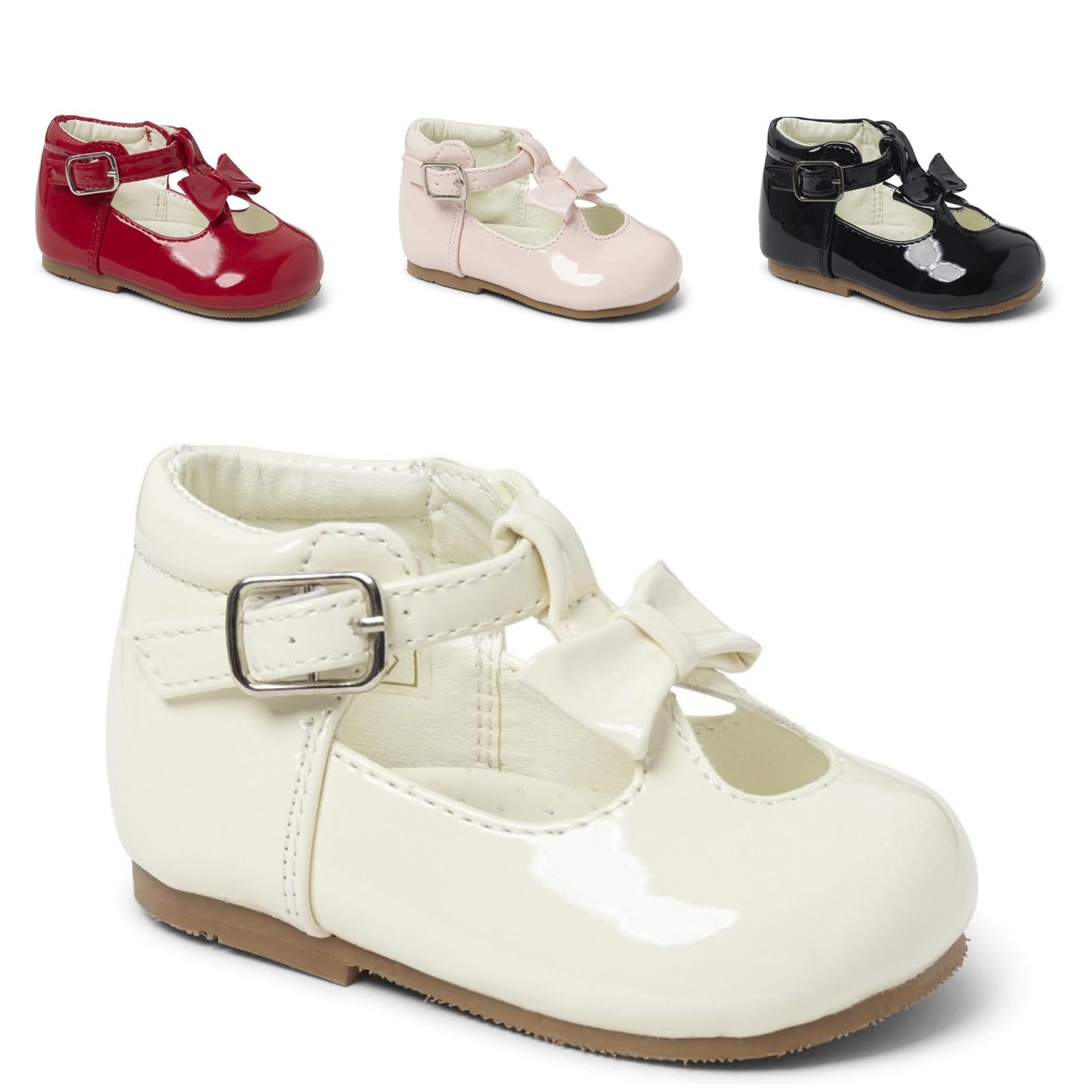 Sevva Toddler Girls Patent Leather Bow T-Bar Shoe (Multiple Colours) - Lily