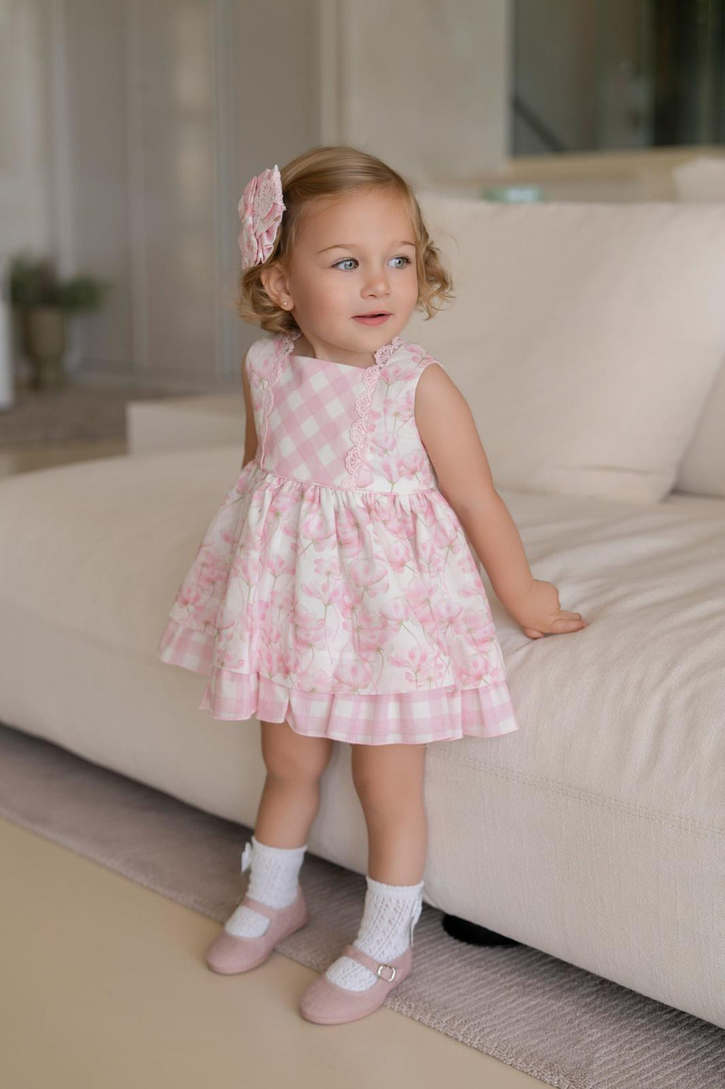PRE ORDER SS26 Miranda Baby Girls Pink Floral Dress